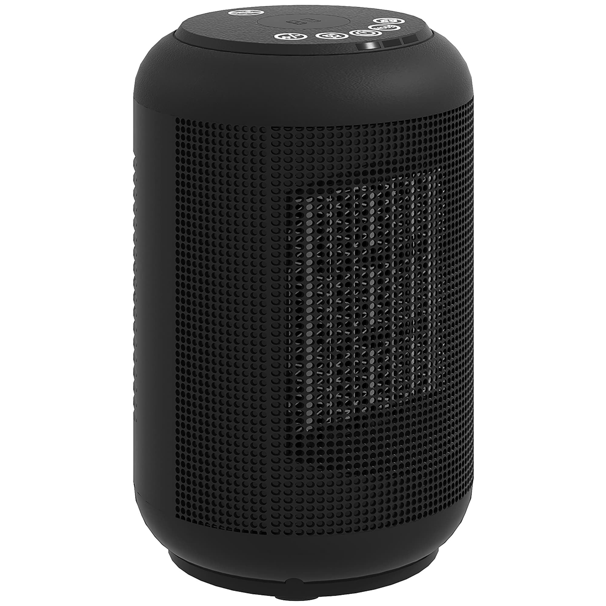 HOMCOM Aquecedor auxiliar cerâmico PTC, aquecedor elétrico com ventilador 1500 W, termostato ajustável, 14 x 14 x 21,5 cm, preto   Aosom Portugal