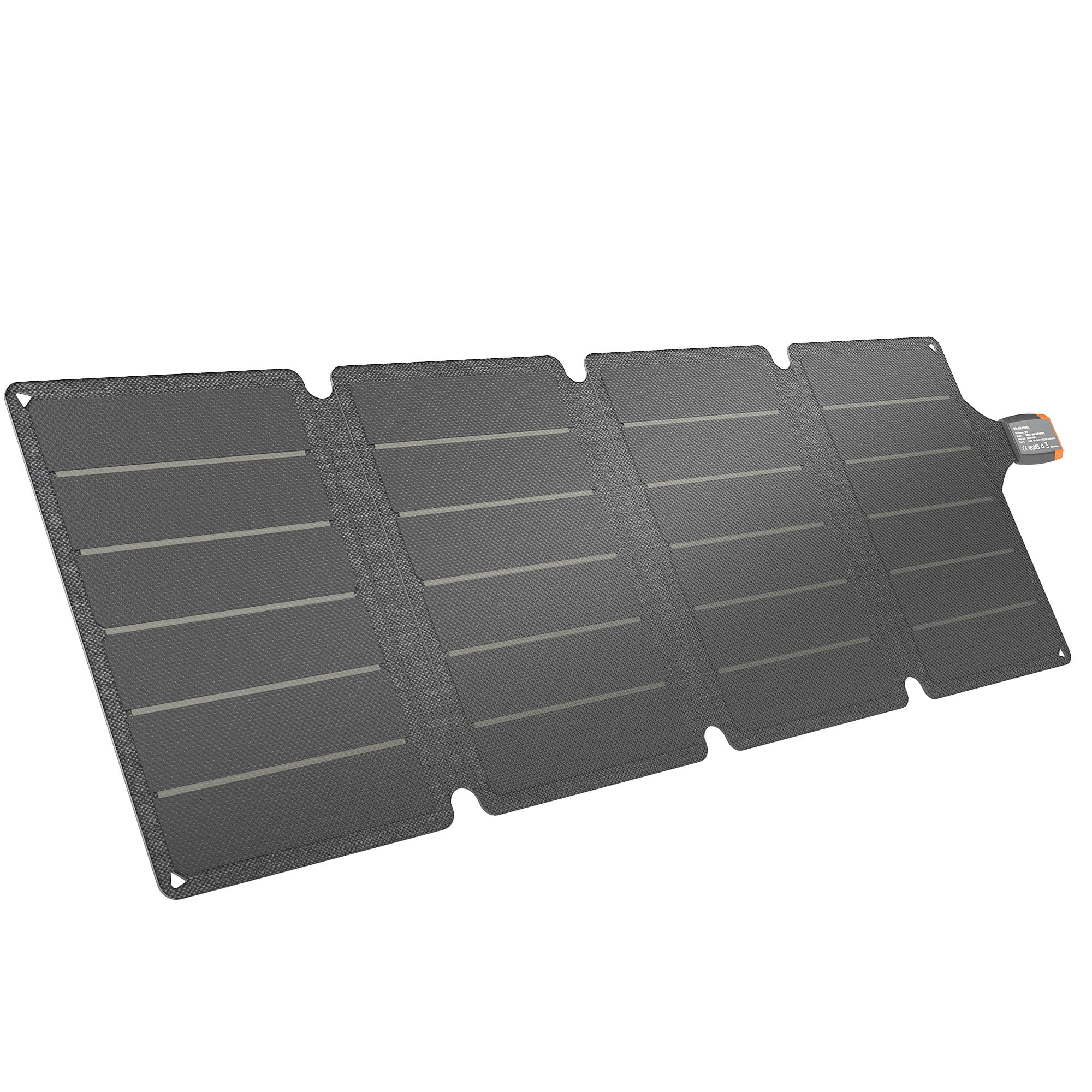 HOMCOM Painel Solar Dobrável 36W com Entradas USB-A e Tipo C IP67 Impermeável Superfície de ETFE para Carregar Telemóveis Tablets 89,8x27,9x1 cm