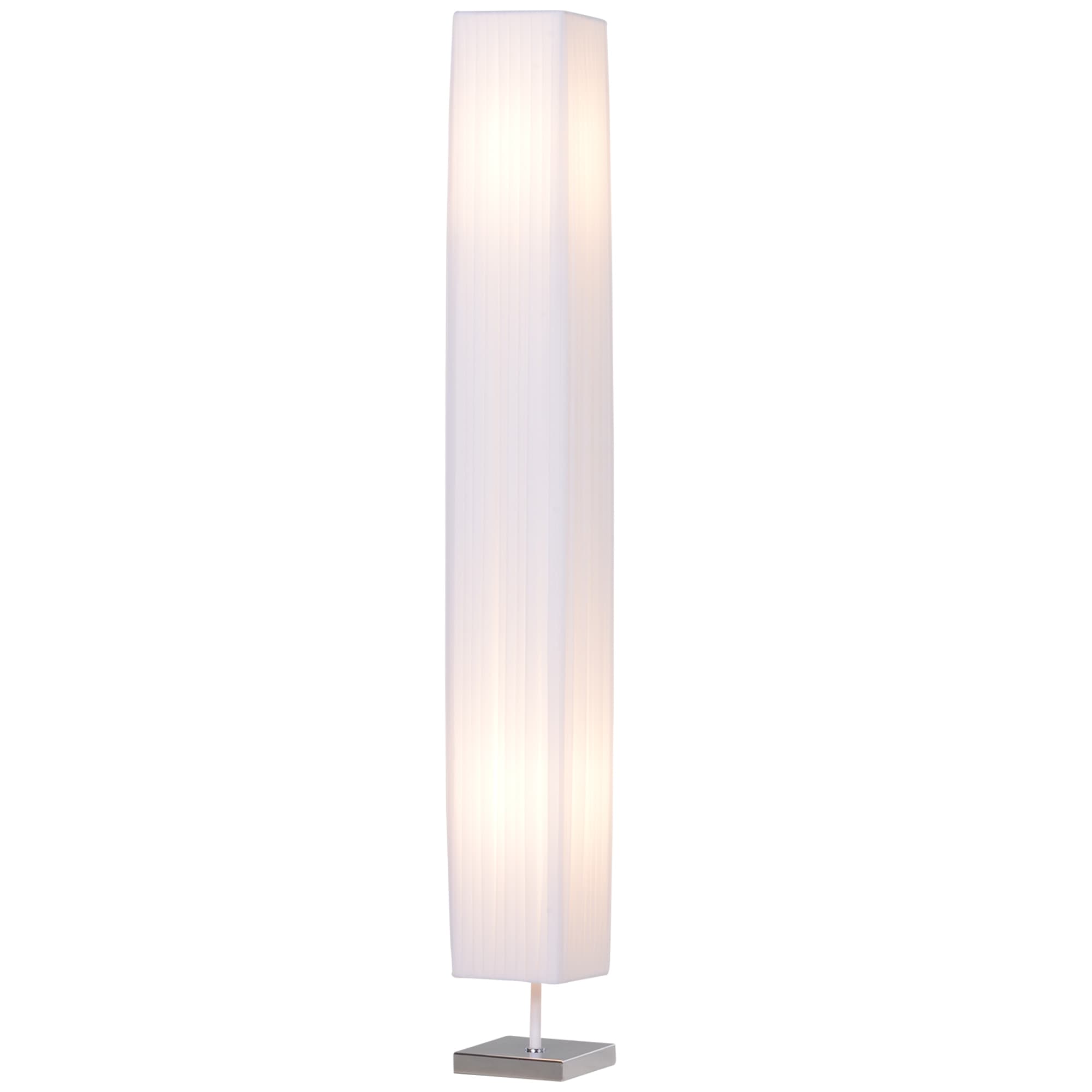 HOMCOM Candeeiro de Pé com 2 Casquilhos E27, Ecrã em Tecido, Interruptor de Pedal e Base em Aço Inoxidável, Branco   Aosom Portugal
