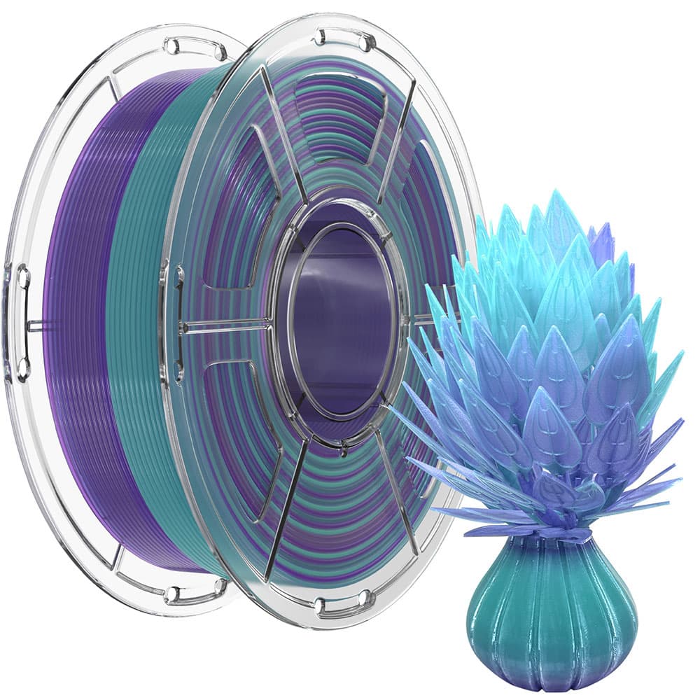 Filamento PETG de alta velocidade Mecpow, 1kg - Verde-Roxo