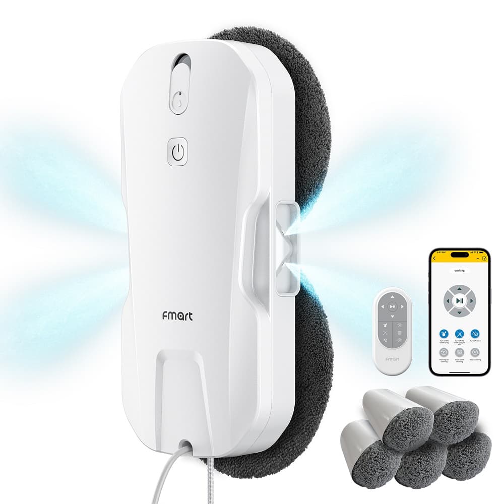 Robô de limpeza de janelas FMART T11 com 10 lenços umedecidos.