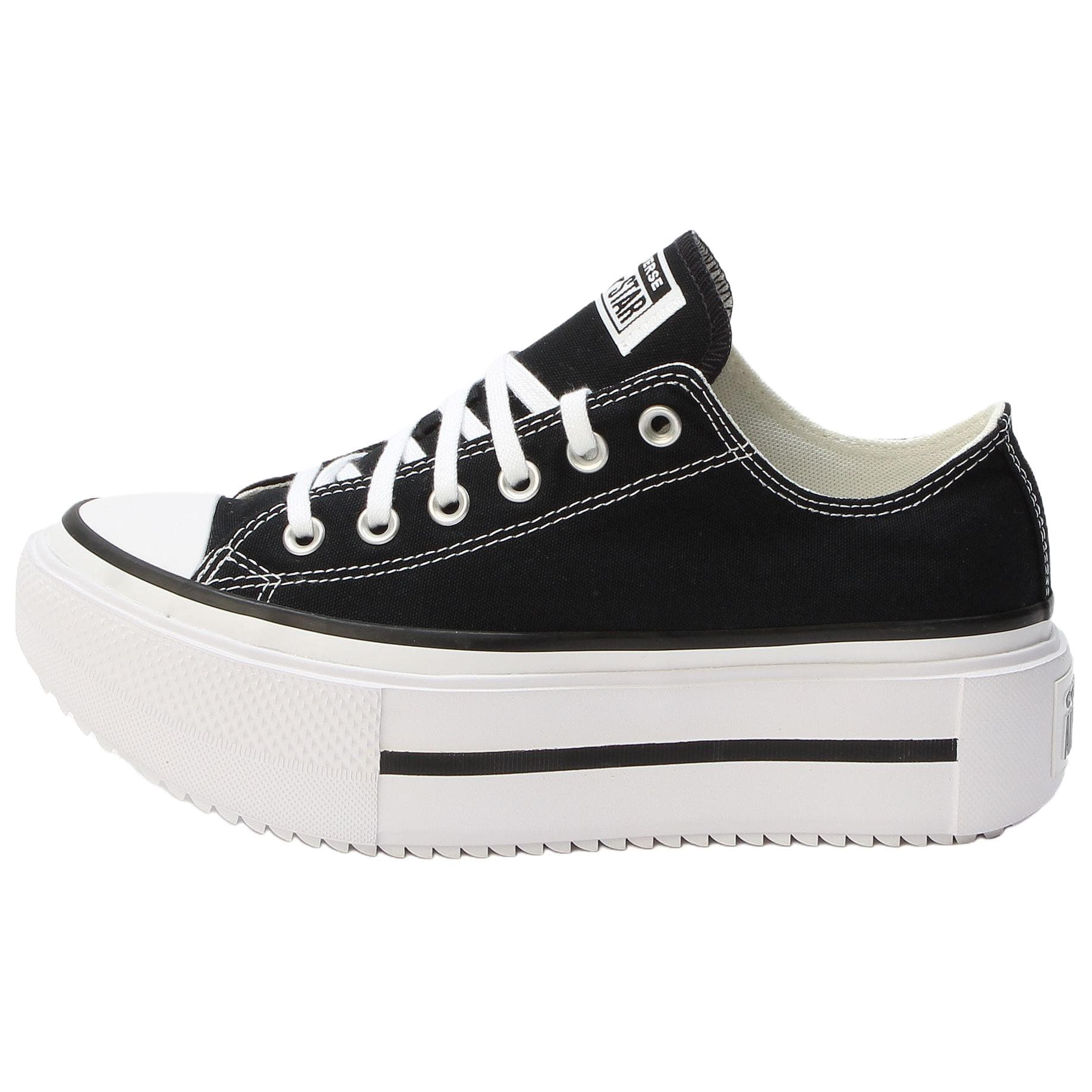 Chuck Taylor All Star Converse Lift Double Stack Low 'Preto Branco' A15490C cm