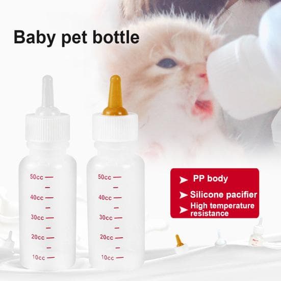50ml, 120ml Mamadeira removível para filhotes Cabeça macia Útil para cães recém-nascidos Gatos Bebendo