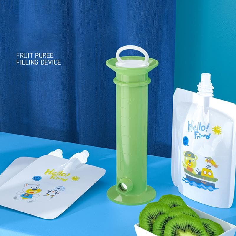 Fabricante de bolsa de comida para bebê reutilizável infantil frutas espremer purê enchimento bolsa presente