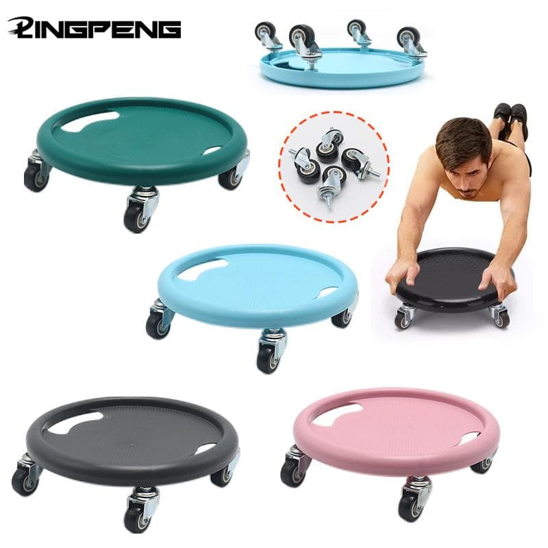 Abdominal Disc Roller Plate Wheel Gym Training Abs Belly Exerciser Stainless Steel Fitness Equipment azul
