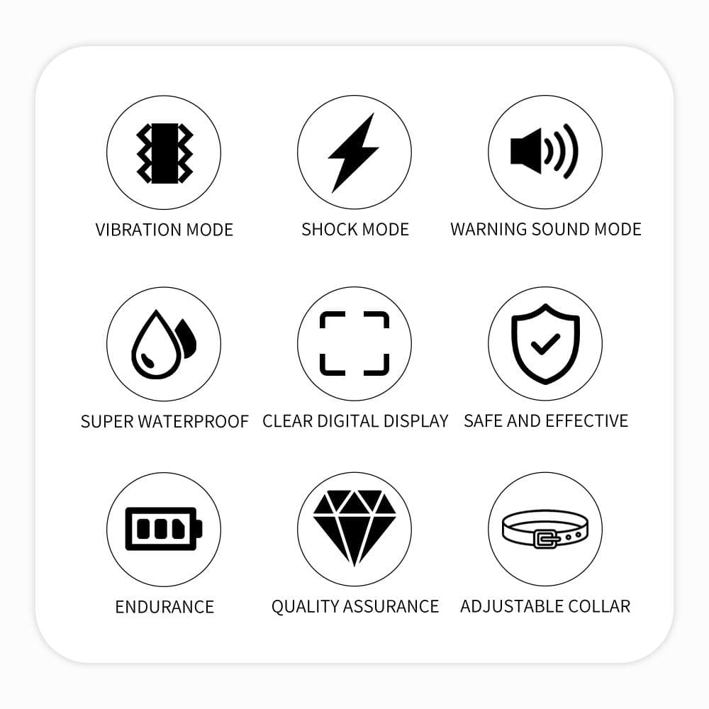 Dog Anti Bark Collar 3 Modes Rechargeable Waterproof Humanized Adjustable Automatic Dog Bark Stopper Dog Training Collar preto