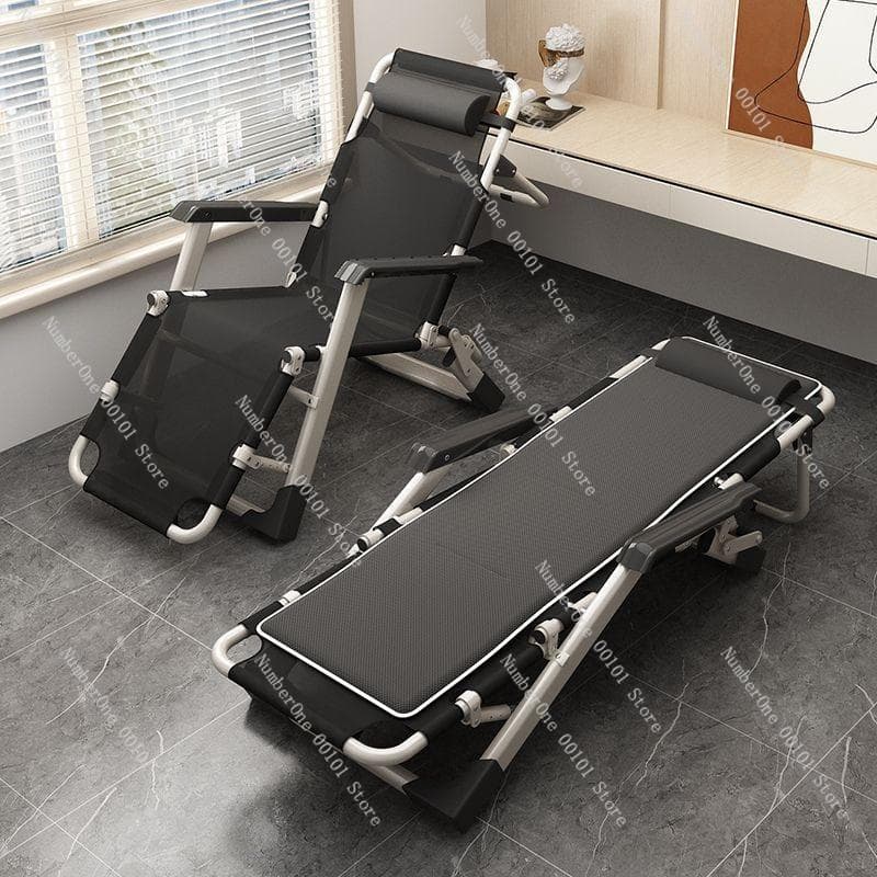 Folding Lounge Chair, Multi-Position Chair for Sitting and Lying Down,Summer Sleeping Chair, Office Nap Bed,Comfortable Backrest