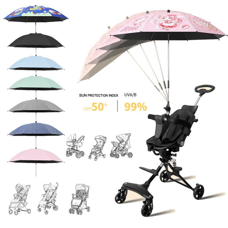 Guarda-sol universal para bebês, guarda-sol, dossel, para carrinho de bebê, carrinho de bebê UPF50 +