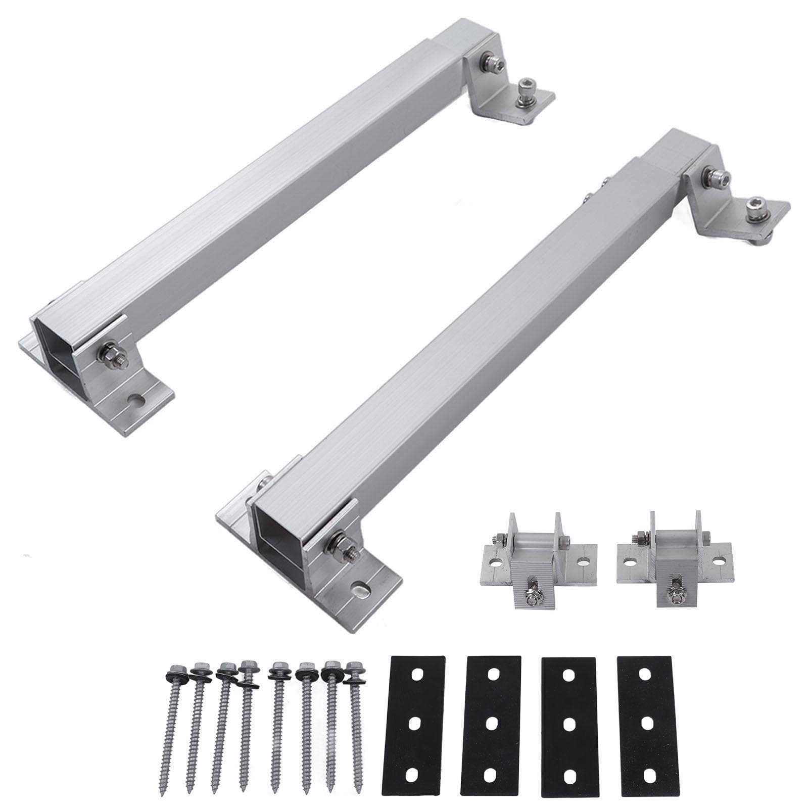 Conjunto de suporte de montagem de painel solar com ajuste de 15 a 30 graus Suporte de montagem de painel solar robusto
