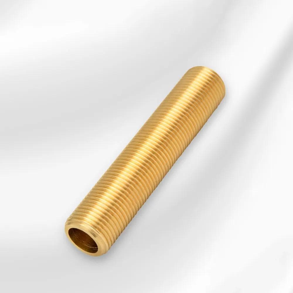 1/8  1/4  3/8  1/2  3/4  Rosca Macho BSP Rosca Completa Nipple Estendido Latão Para Tanque de Água União de Passa-Muro Montagem Casa Jardim