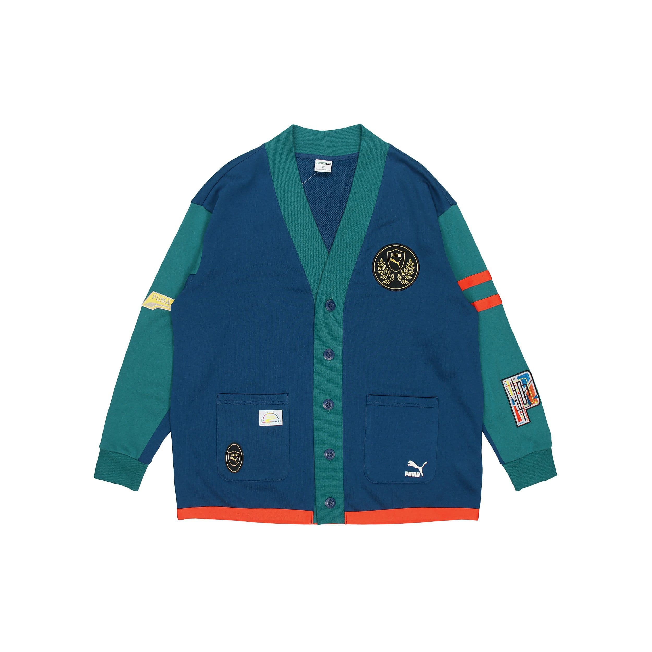 Cardigan Longo Puma Mix Badge Unissex Tops Azul Náutico 537004-45 cm