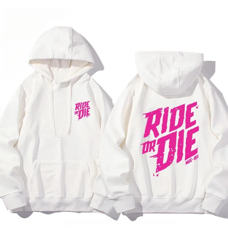 Moletom com estampa Muc Off Ride or Die masculino outono e inverno com capuz moletom masculino e feminino casual e estiloso top com capuz cm