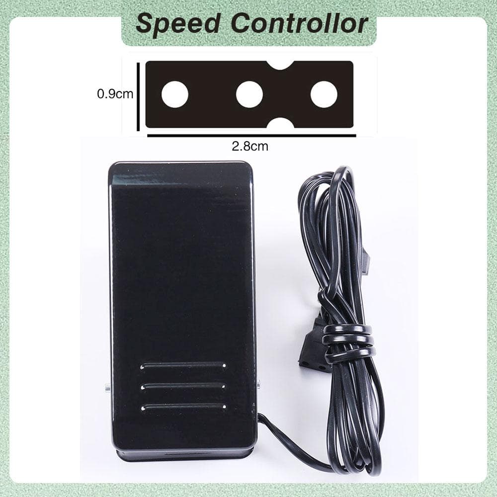 Controlador de velocidade do pedal, ajustador de controle universal para máquina de costura doméstica, acessórios, cabo de alimentação
