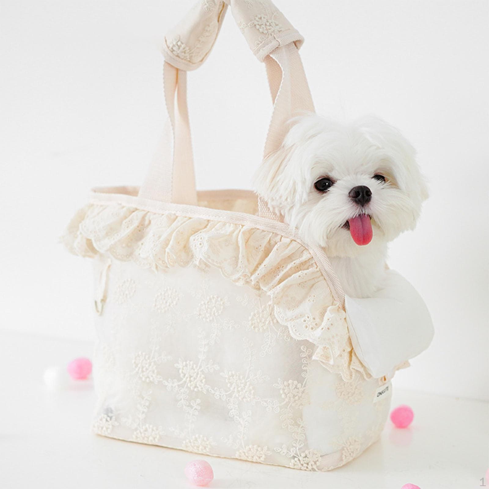 Bolsa de transporte para cães com coleira, gancho, bolsa de mão, bolsa pequena para cães/gatos, versátil, respirável e lavável