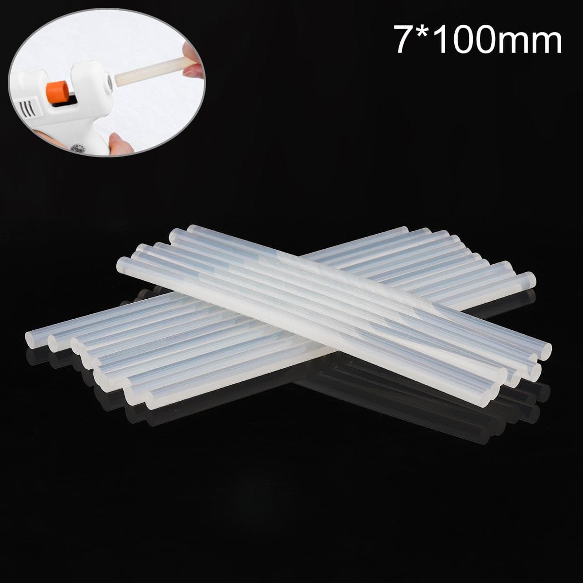 5 peças/10 peças/20 peças/25 peças 7x100mm eva pistola de cola quente bastões para pistola de cola quente ferramentas de reparo de artesanato de