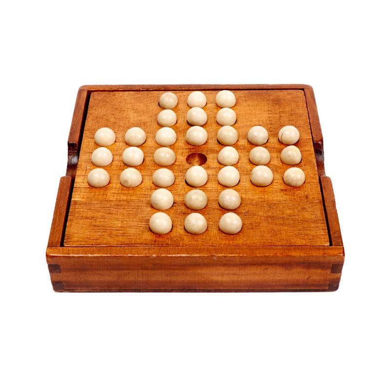Jogo de Paciência de Madeira para Um Jogador Xadrez Quebra-Cabeça Estratégia Jogos de Lógica IQ Desafios Para Adultos Crianças Brinquedos