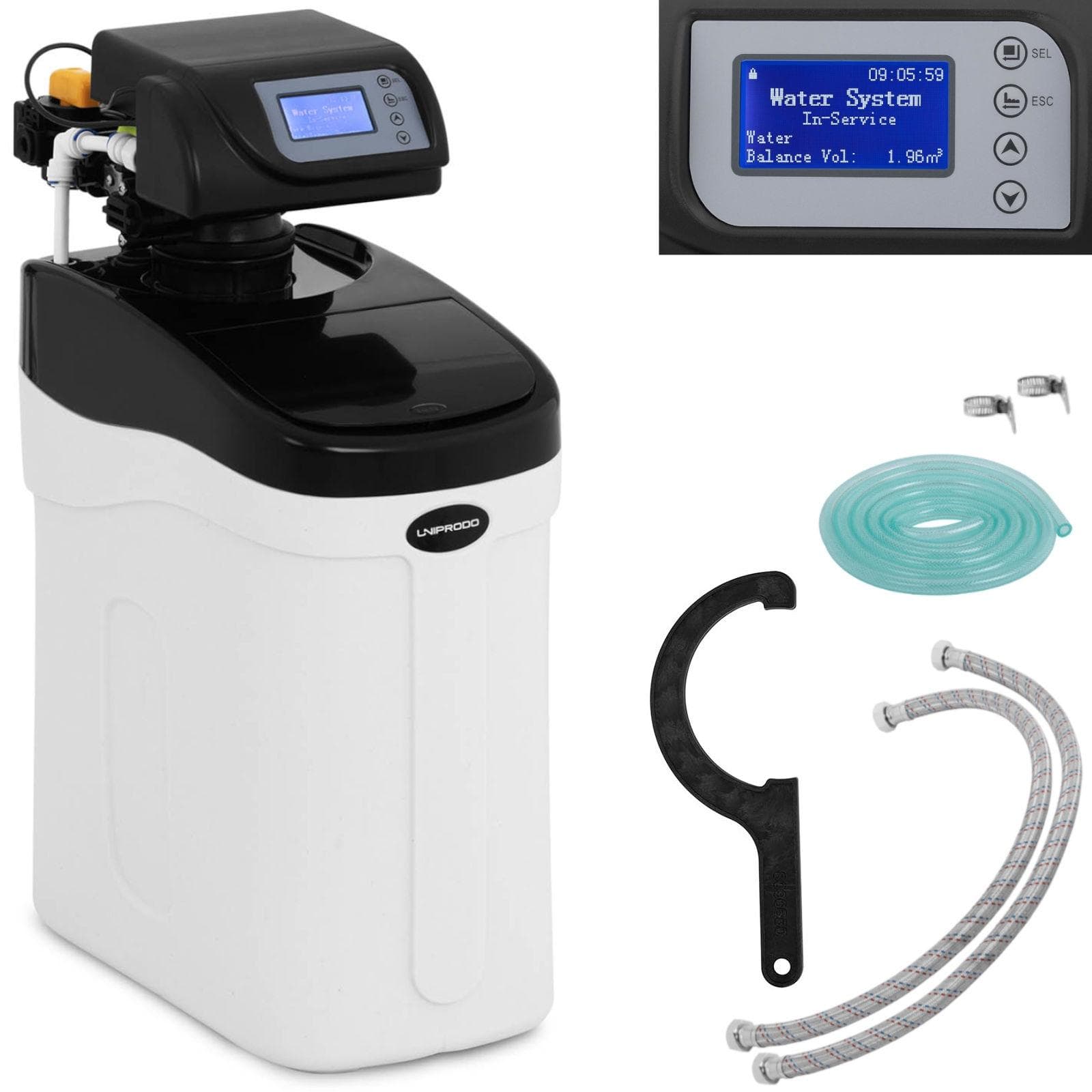 Descalcificador de água com válvula automática 65 l 33 W LCD
