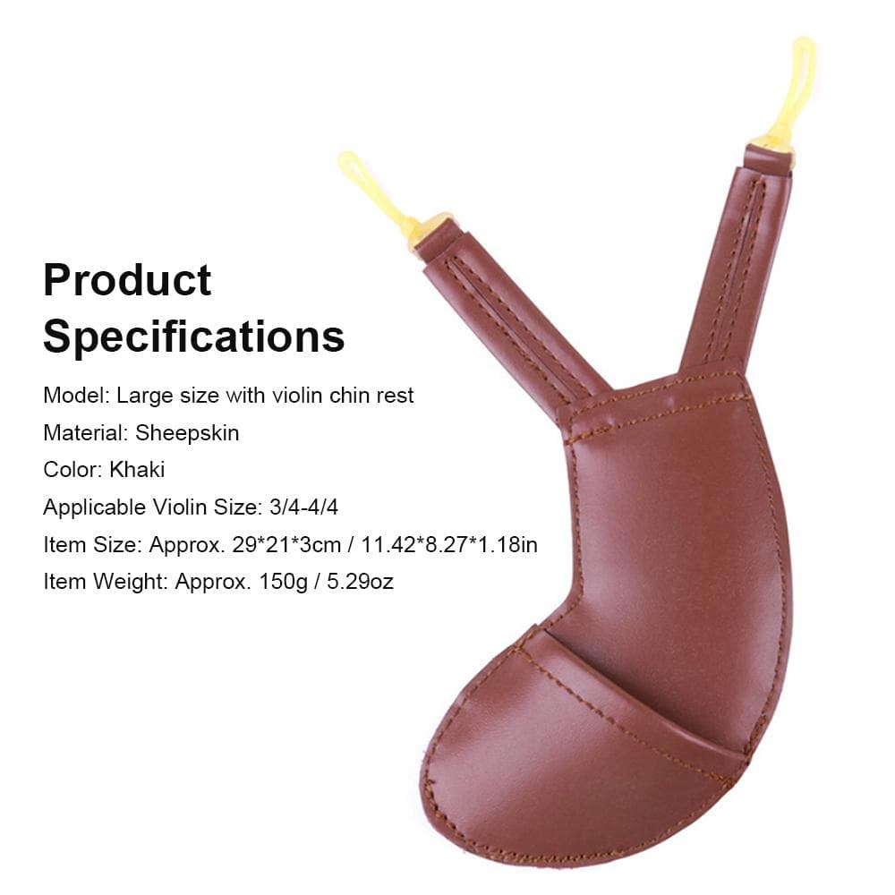 Apoio de Ombro para Violino Apoio de Queixo para Violino Almofada Grande de Ombro para Violino Almofada de Ombro de Pele de Ovelha Protetor de Queixo