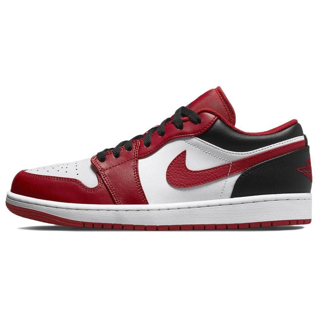 Tênis Unissex Air Jordan 1 Low Reverse Black Toe Vermelho Branco Gym-Red 553558-163 cm