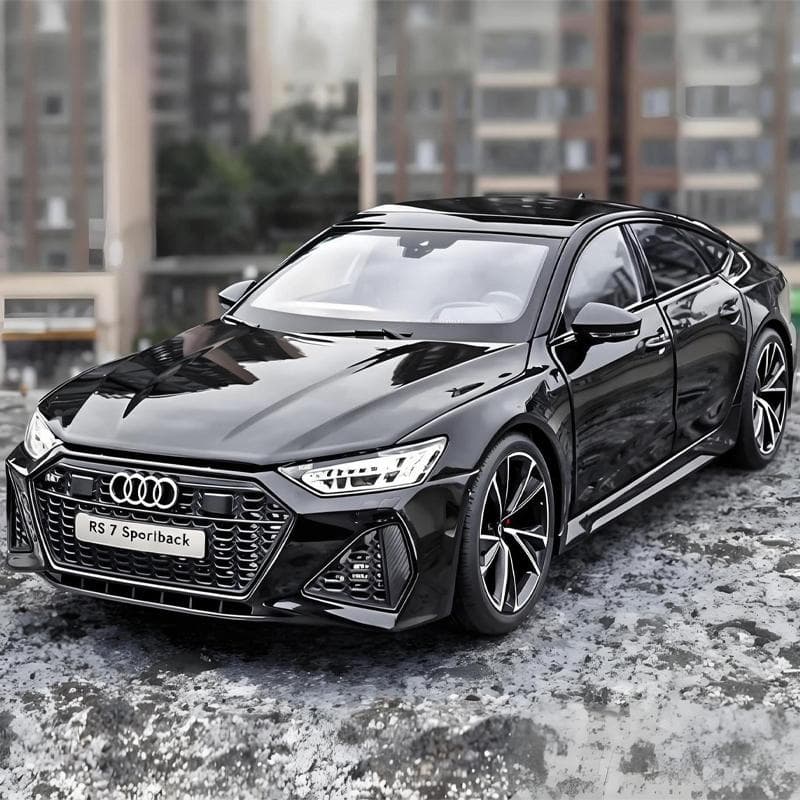 1:18 RS7 Sportback Cupê de Quatro Portas Controle Remoto Liga Fundido Modelo de Carro Hobby Colecionar Presentes Decorativos Caixa para Namorado