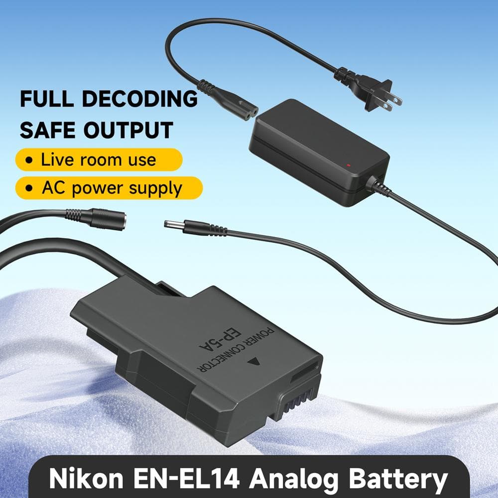 PALO EN-EL14 Bateria EP-5A Manequim AC/DC Adaptador de fonte de alimentação para Nikon D3200 D3300 D3400 D3500 D5100 D5200 D5300 D5500 D5600