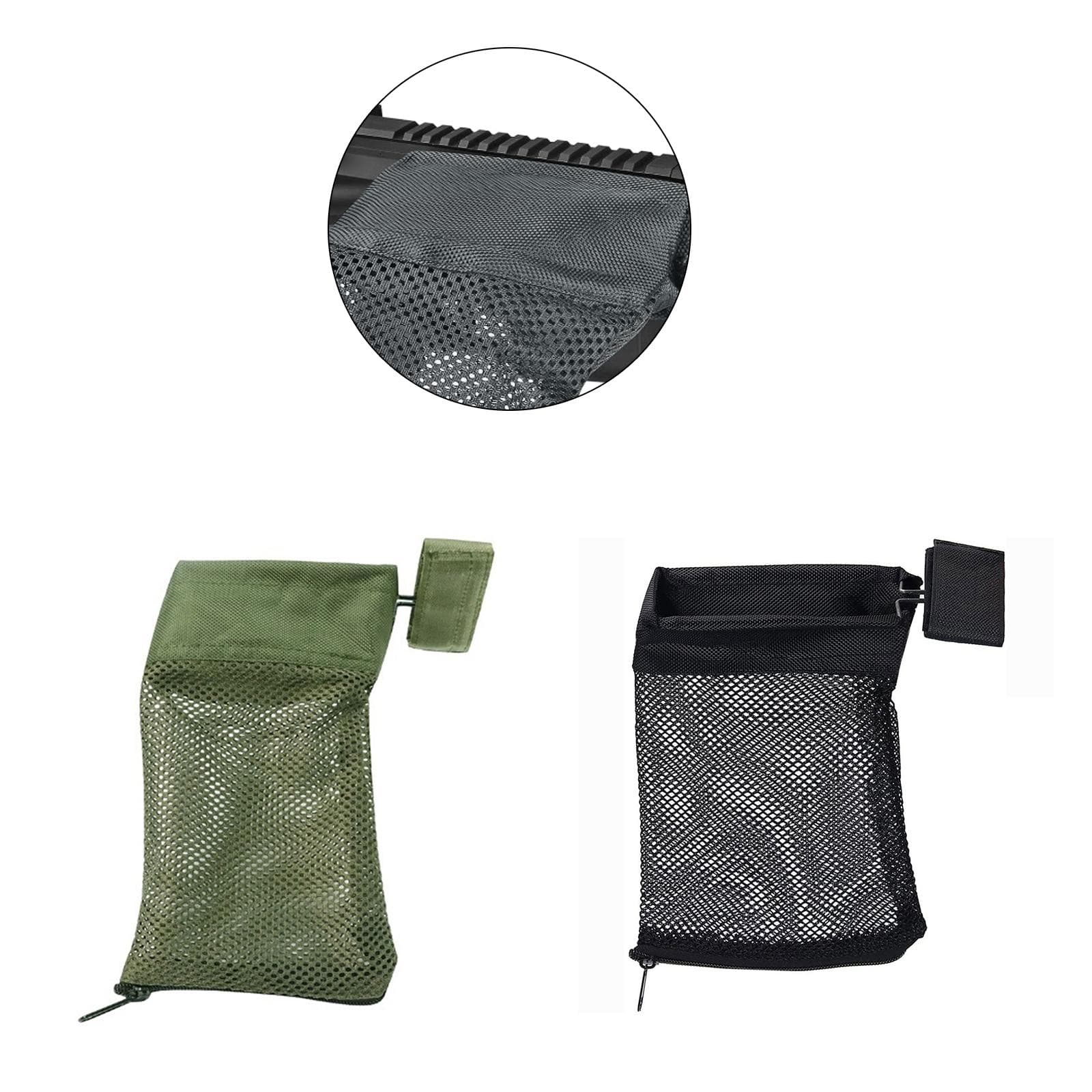 Coletor de Cartuchos de Latão de Malha Acolchoada Resistente ao Calor com Fundo com Zíper Coletor Tático de Cartuchos de Latão de Malha preto
