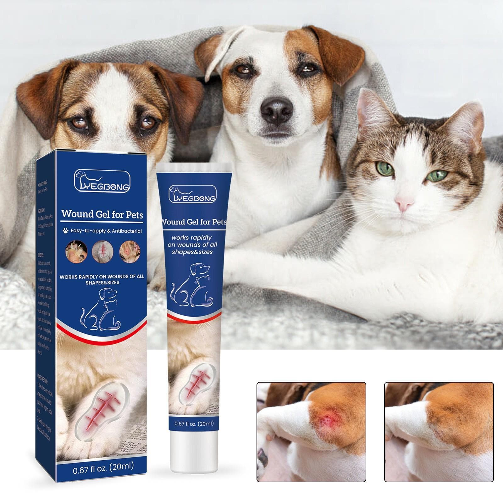 Curativo Líquido para Feridas Respirável Fluido para Feridas de Animais de Estimação Gel para Cuidados da Pele