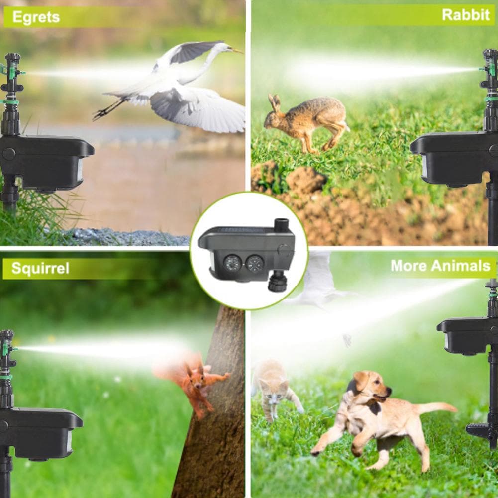 Aspersor com Sensor de Animal Afugentando Animais Selvagens Repelente de Animais Aspersor Sistema de Irrigação por Aspersão Rotativa para Uso