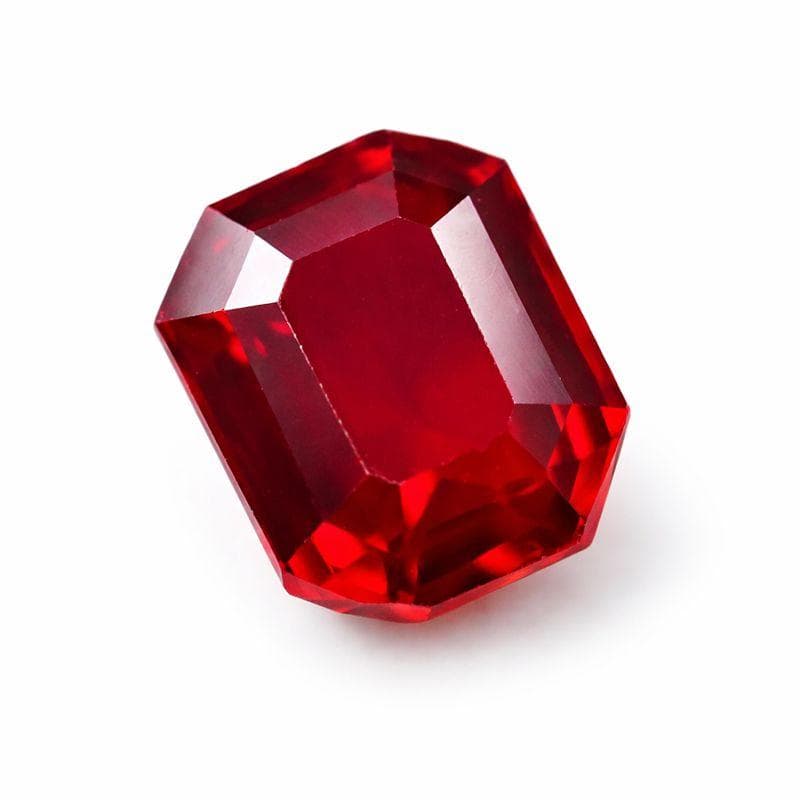 STUNNING Natural Red Ruby CERTIFIED 10 Ct Emerald Cut Loose Gemstone For Her vermelho