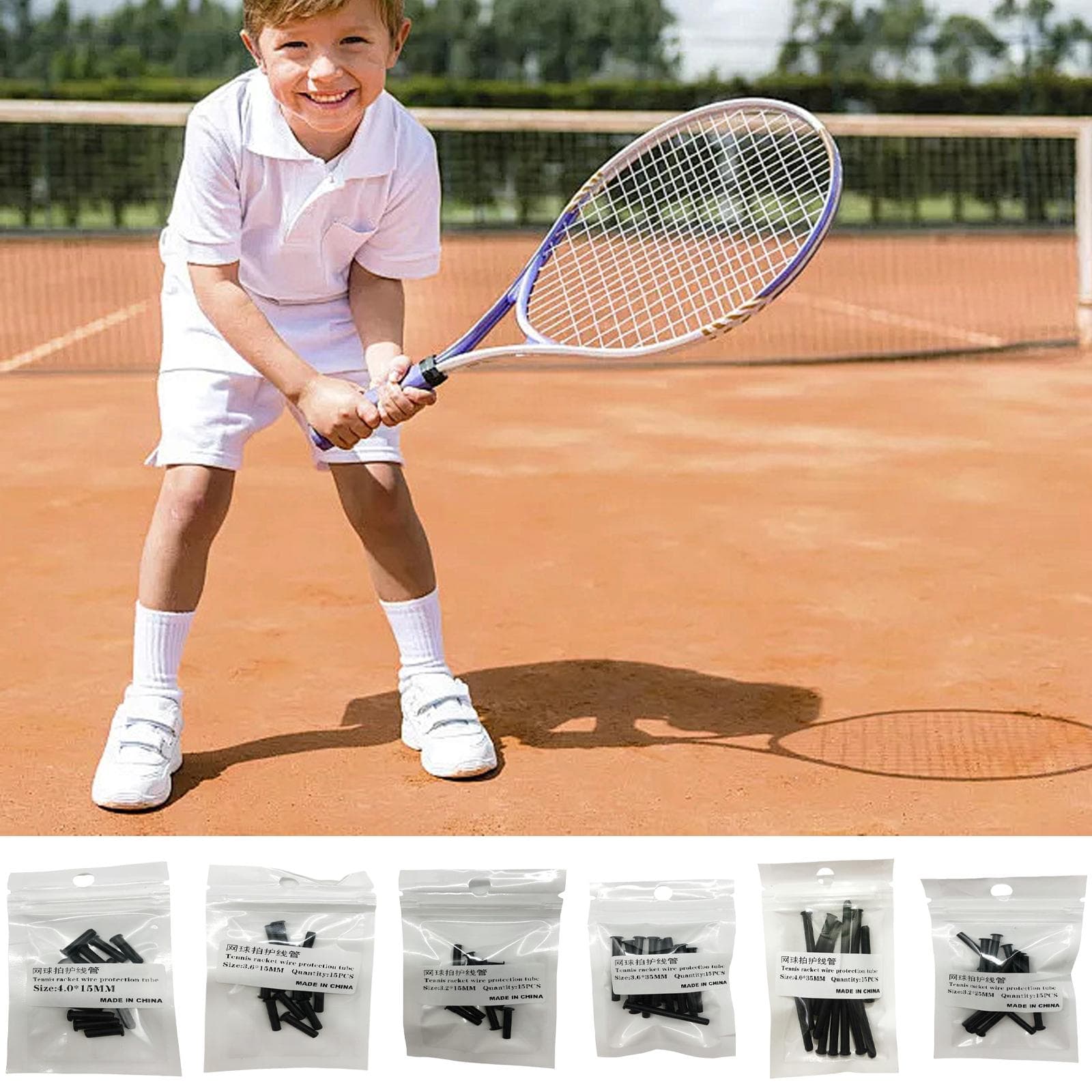Grommets para Raquete de Tênis Tubos de Proteção para Cordas Substituição Tubo de Fio para Raquete de Tênis Acessórios para Raquete de Tênis