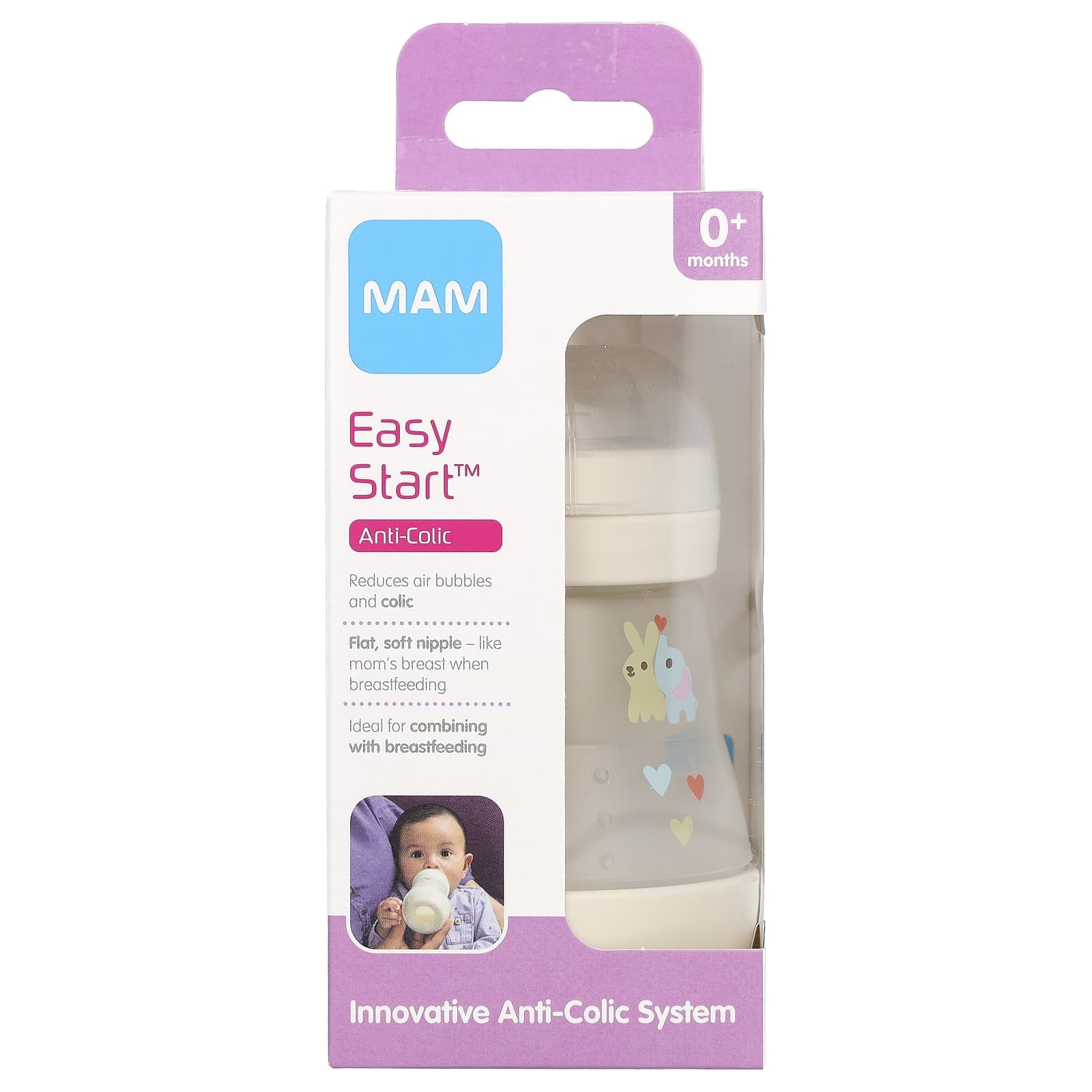 MAM, Easy Start, recipiente anticólicas, para idades de 0 meses ou mais, 1 peça