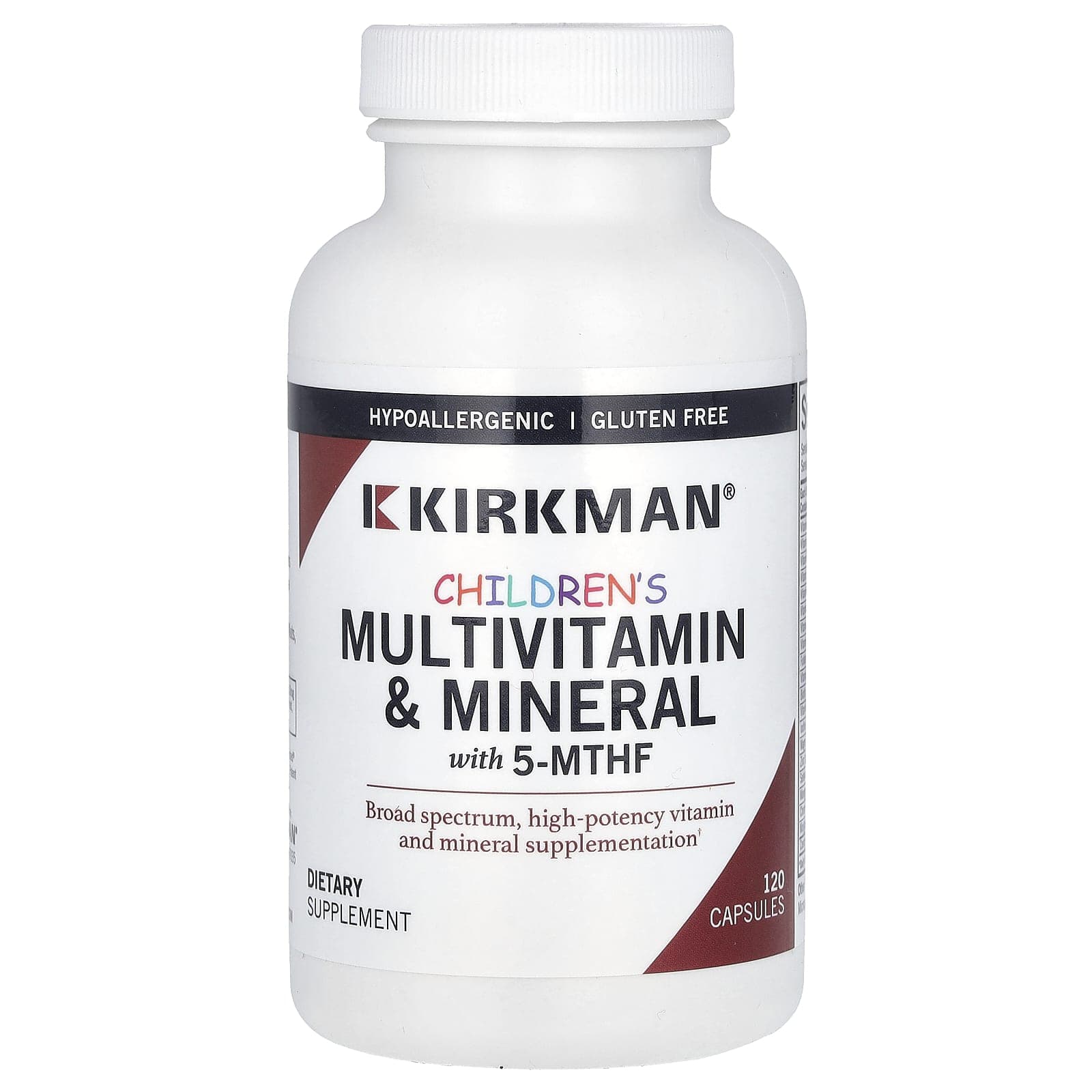 Kirkman Labs, Children's Multivitamins and Minerals with 5-MTHF, 120 Capsules
