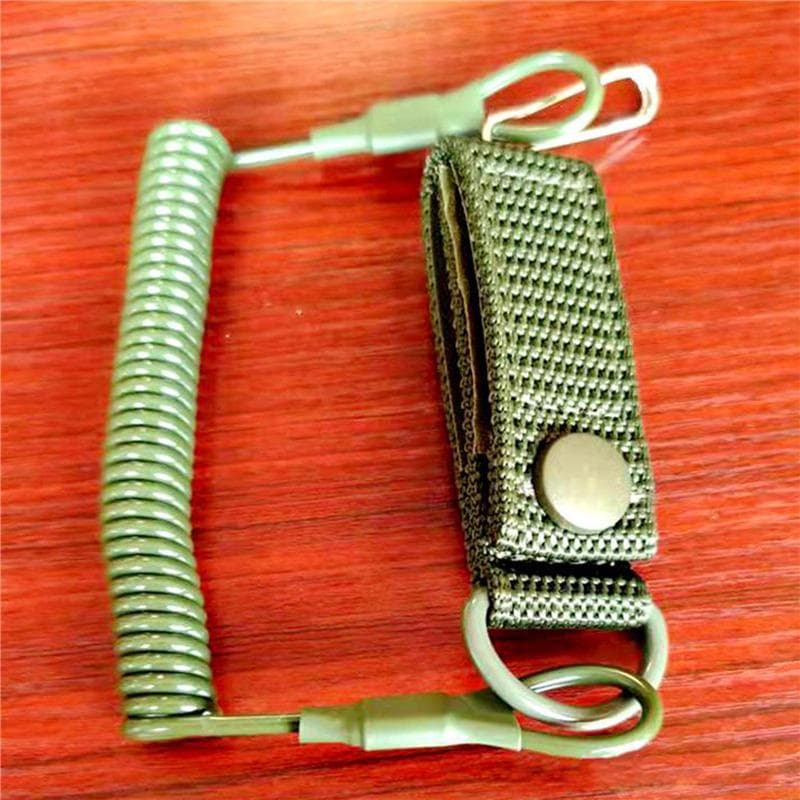 Corda Cordão Elástico Anti-perda Cinta de Segurança com Mola Corda para Pistola Para Corrente de Chaveiro Lanterna Acessório de Caça