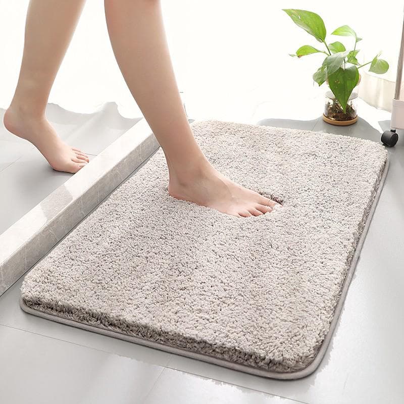 Tapetes de banheiro e toalete antiderrapantes e absorventes de secagem rápida castanho