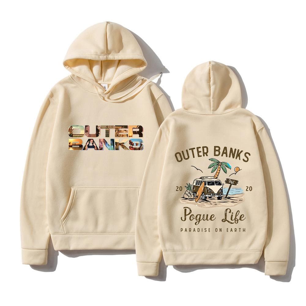 Outer Banks Moletom Unissex Harajuku Estético Gráfico Pogue Life Hoodies Unissex Casual John B JJ Maybank Pulôveres Moletons com Capuz cm