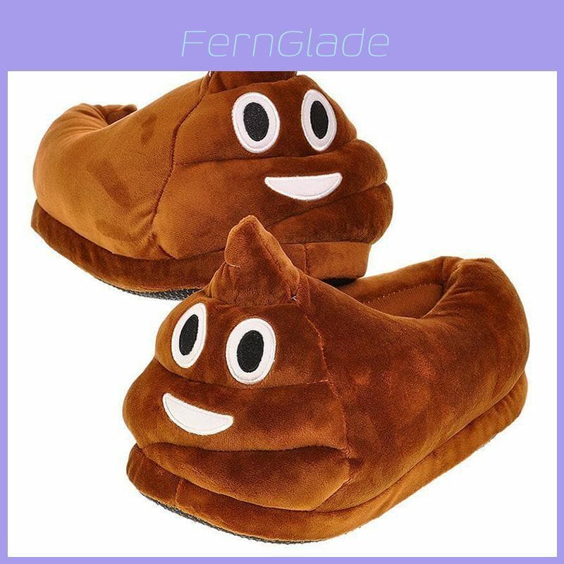 Super Soft Unisex Poop Emoji Plush Slippers For Home Indoor Comfort