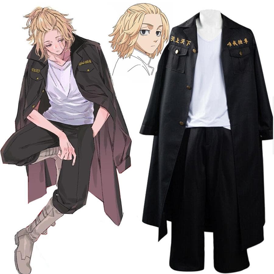 Anime Tokyo Avengers Ryuguji Kente Cosplay Trajes Manjiro Jaqueta Casaco top calça Preto Uniforme da Equipe Uniforme Terno Adulto Trajes de Halloween