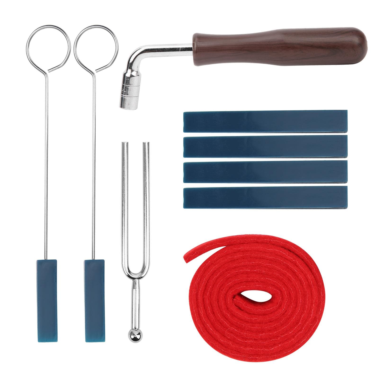 Kit de Ferramentas de Afinação de Piano Abafadores Chave Garfo Alavanca Feltro Kits de Tira de Temperamento Acessórios de Reparo