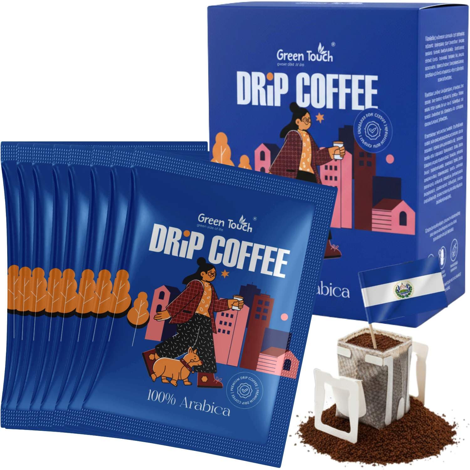 Zestaw Kaw Drip Bag Mielona El Salwador Ana 10 G Box 8 Sztuk W Saszetkach