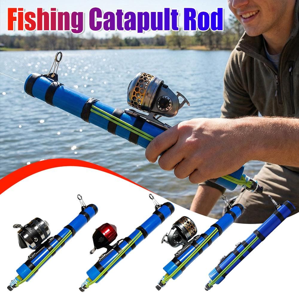 Catapulta de Pesca Vara Lançador Profissional de Iscas Ferramenta de Lançamento de Iscas para Exterior Elástico Catapulta Funciona com Molinetes de