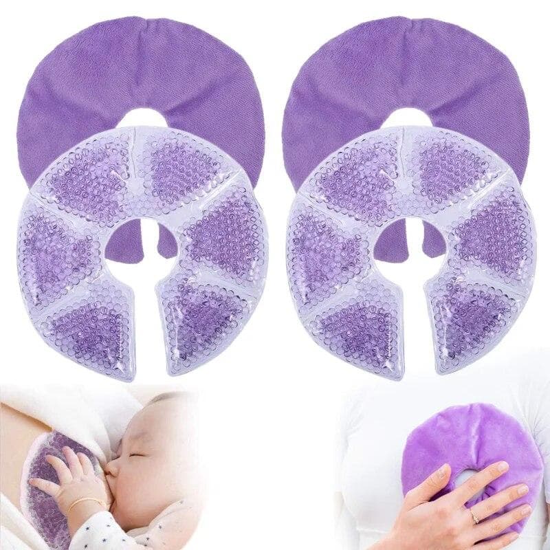 Almofadas de terapia de mama, almofadas de gel de amamentação quente e fria, fundamentos de amamentação e recuperação pós-parto, alívio da dor
