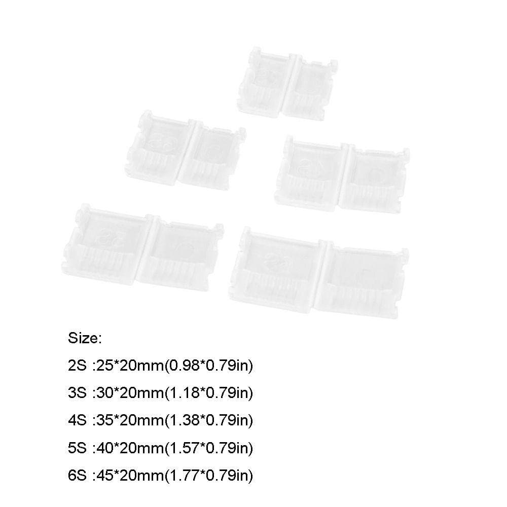 100 Pcs 2S-6S AB Clip White Ergonomic Design Balanced Head Connector Kit Clip Lock AB Clip Buckle Balanced Head caqui
