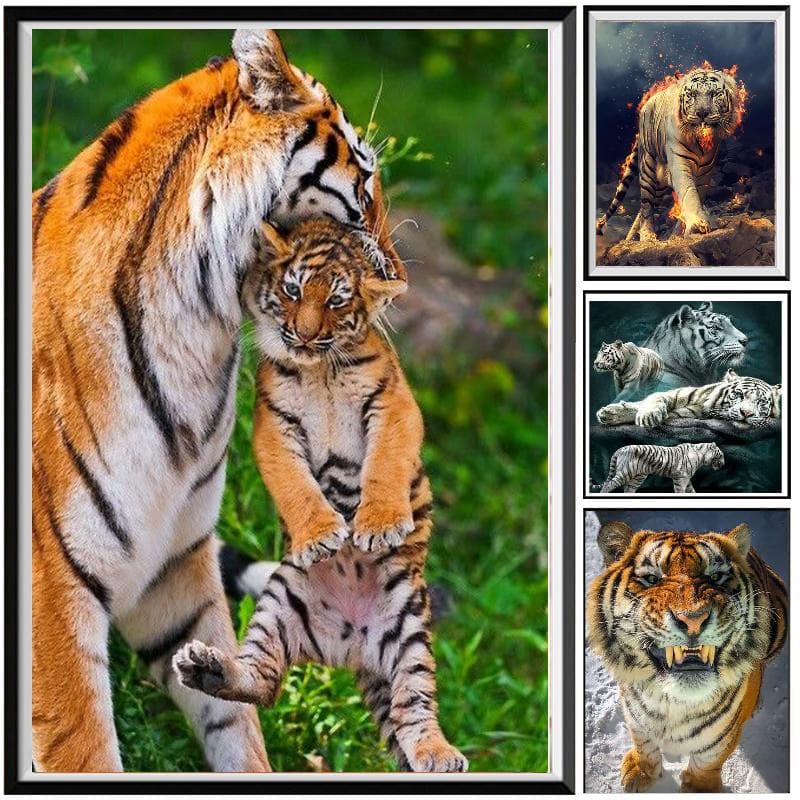 Tiger Anime Cartoon pintura diamante recém-chegados imagem multicor