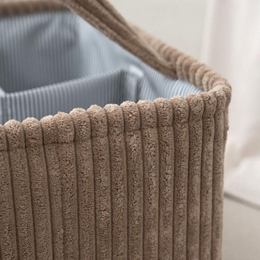 Multi-functional Cloth Compartment Storage Basket Solid Color with Handle Mommy Bag Large Capacity Baby Diaper Bag castanho