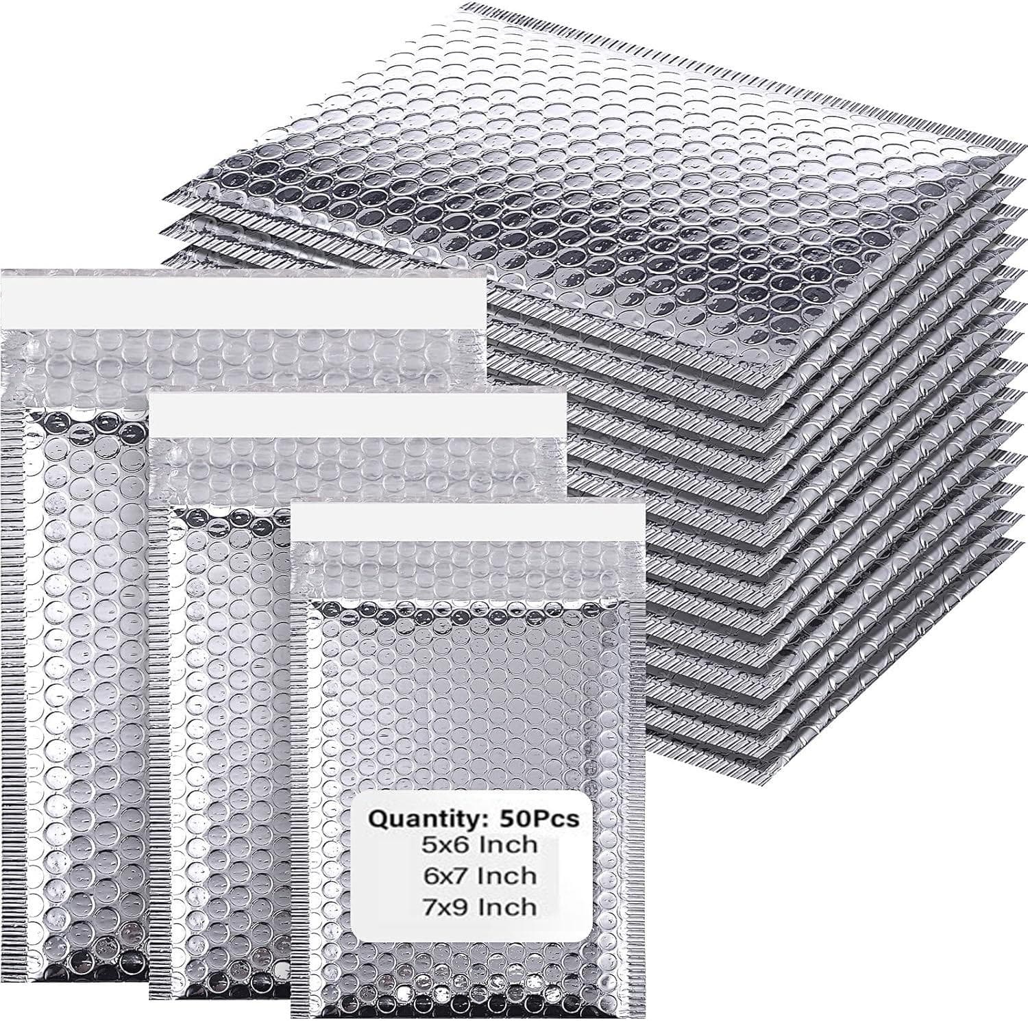 50pcs Envelopes Shipping Packaging Bags Holographic Mailer Laser Small Business Supplies Bubble Envelope Mailers Mailing Office ouro
