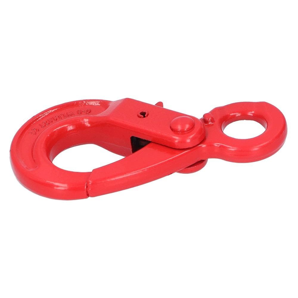 Eye-Type Self-Locking Lifting Hook Alloy Steel Clevis Hook Safety Lock Slip Hook  Port