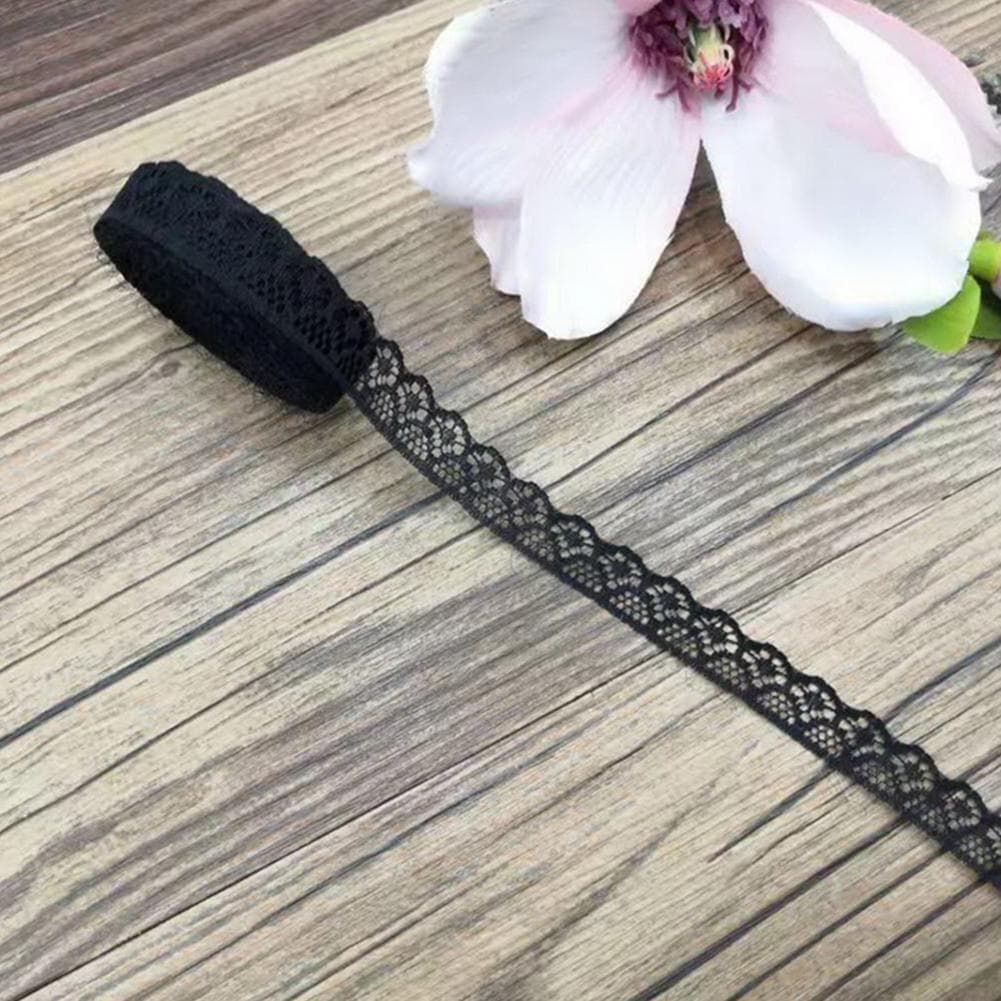 Fita de renda de 10 jardas com 15 mm de largura, tecido DIY, corda de costura decorativa para casamento vermelho vinho