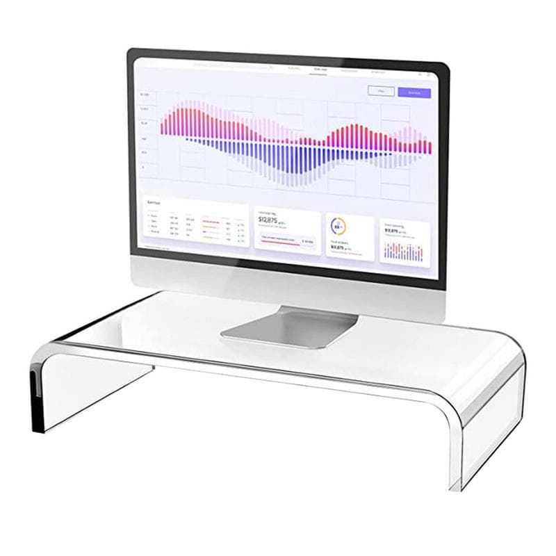 Suporte Riser para Monitor Acrílico Suporte para Laptop Riser Transparente para Computador de Mesa Suporte de Armazenamento de Mesa Organizador de