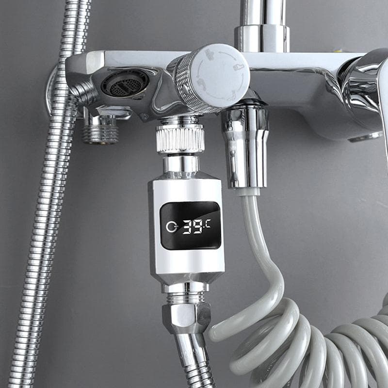 Chuveiro com Display de Temperatura da Água - Termômetro de Banho para Bebês, Idosos e Gravidez, Monitor LED de Fácil Leitura cm