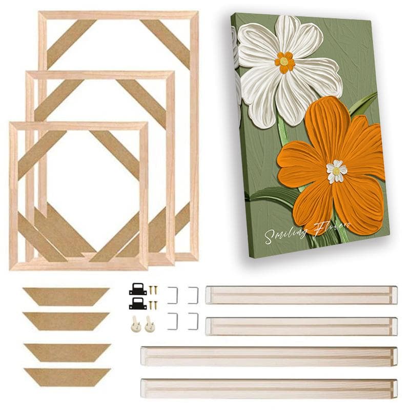 Moldura de madeira para tela de 50x70, 60x90 e 60x120 cm, ideal para pintura a óleo, pintura com diamantes e muito mais.